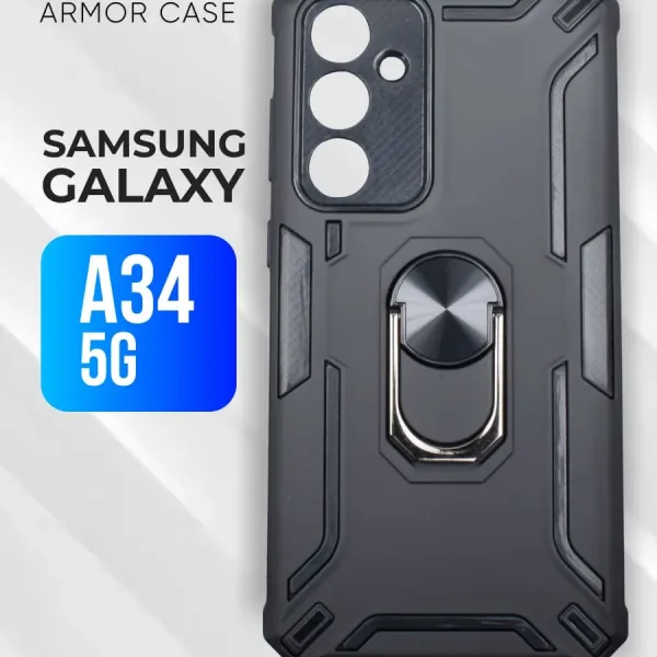 Противоударный чехол на Samsung Galaxy A34 5G чёрный — основное фото