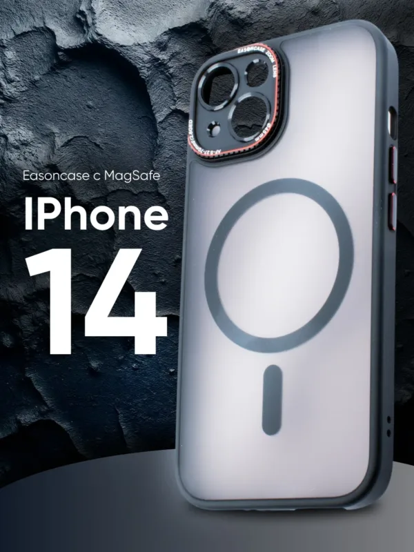 Чехол Easoncase MagSafe для iPhone 14 чёрный — общий вид