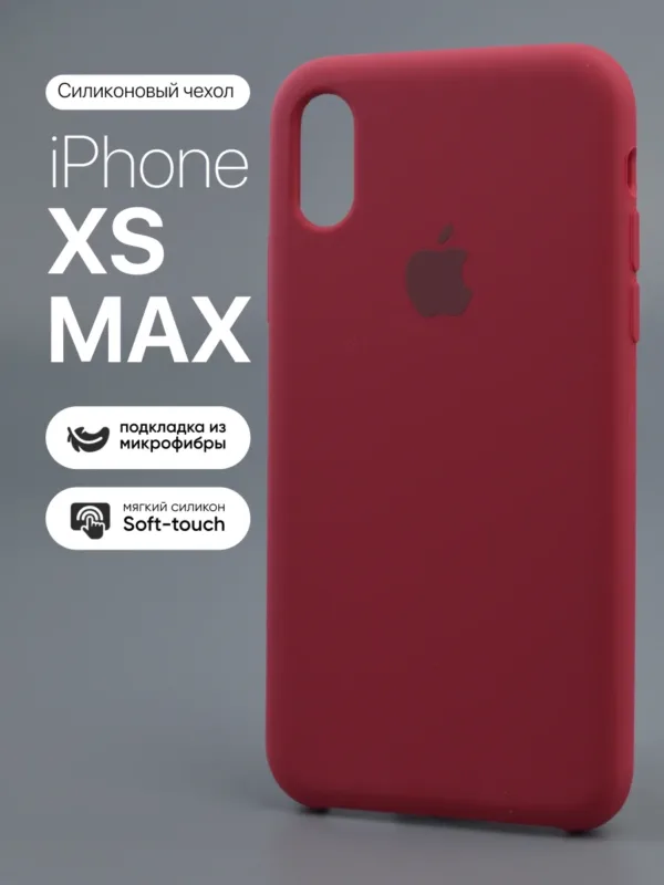 Силиконовый чехол (Rose Red/36) на iPhone XS Max