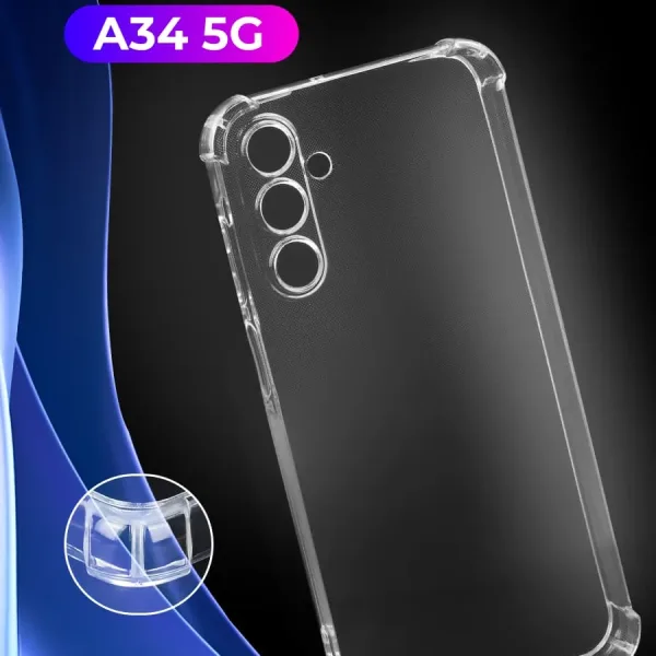 Прозрачный чехол Samsung Galaxy A34 5G — общий вид