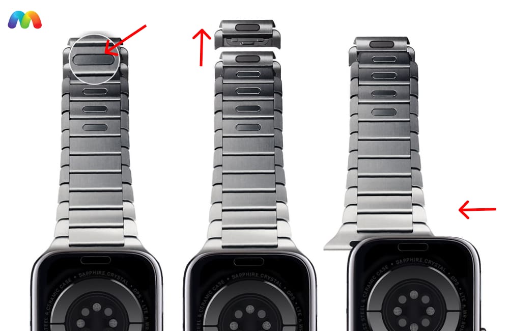 Разные ремешки для Apple Watch на фоне белой поверхности