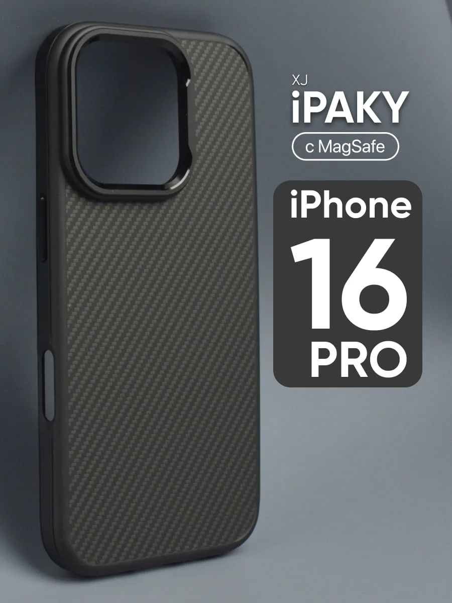 Противоударный чехол iPaky XJ (черный графит) на iPhone 16 Pro — фото 1