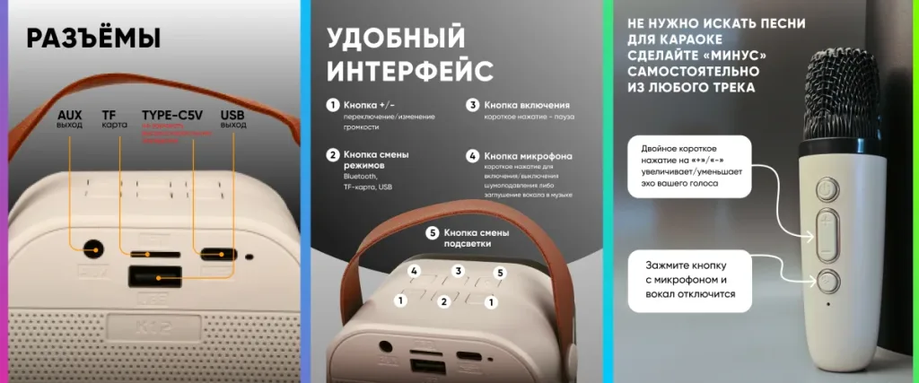 Инструкция к мини караоке с двумя микрофонами, руководство пользователя