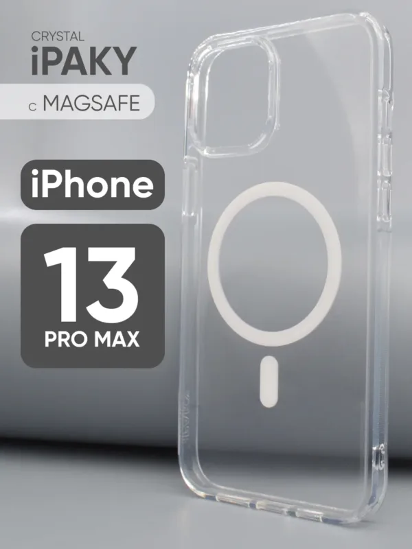 Прозрачный чехол iPaky Crystal с MagSafe для iPhone 13 Pro Max | Айфон 13 Про Макс
