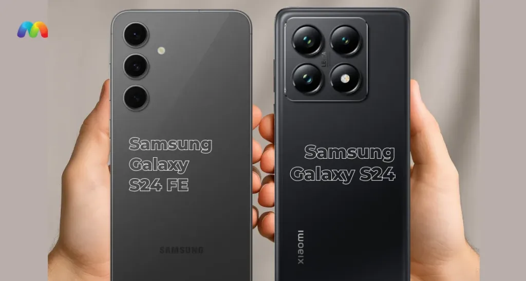 Визуальное сравнение задних панелей Samsung Galaxy S24 FE и Samsung Galaxy S24