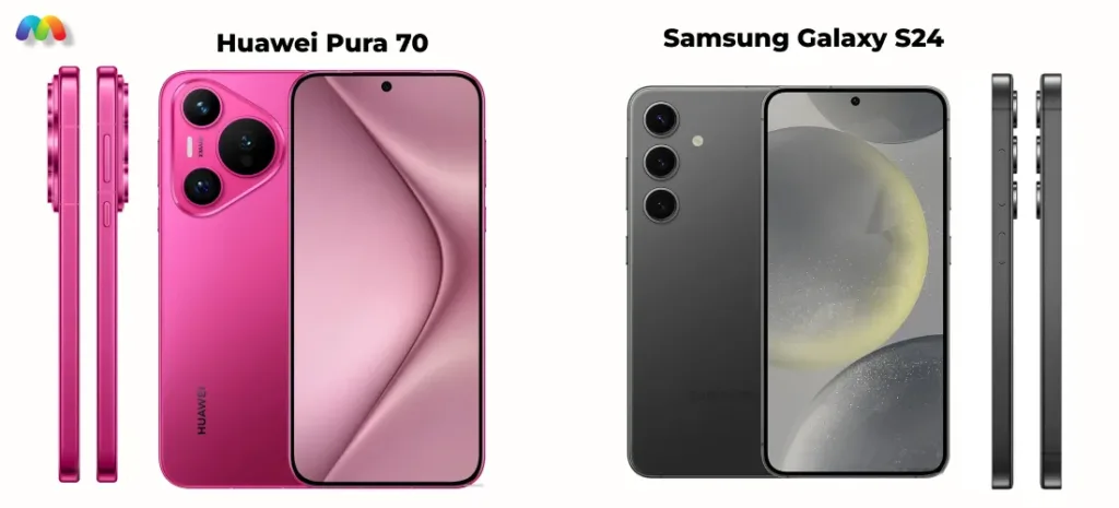 Сравнение Huawei  Pura 70 и Samsung Galaxy S24