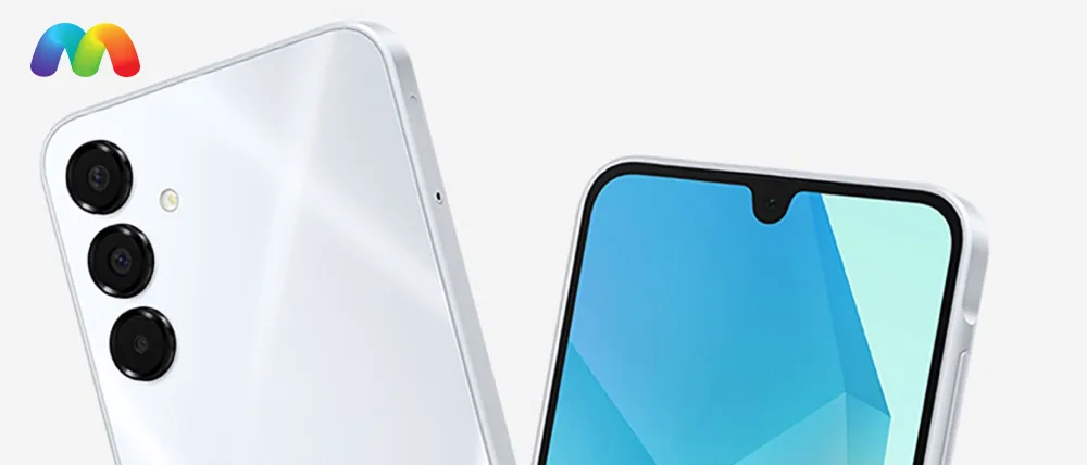 Обзор Samsung Galaxy A16 13 Фрагменты белого Samsung Galaxy A16 с акцентом на камеру и экран