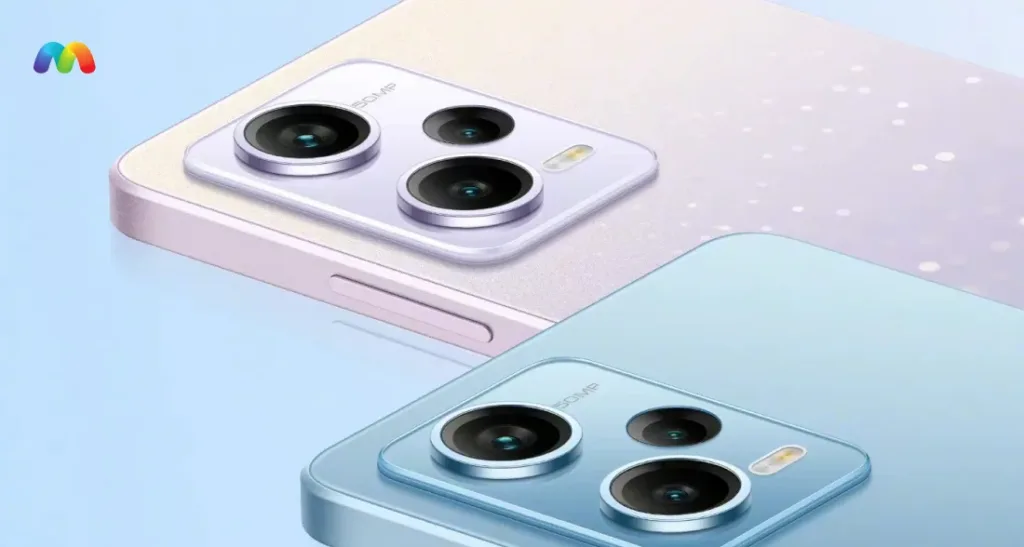 Детали блока камер 50MP на задних панелях Xiaomi Redmi Note 12 Pro 5G