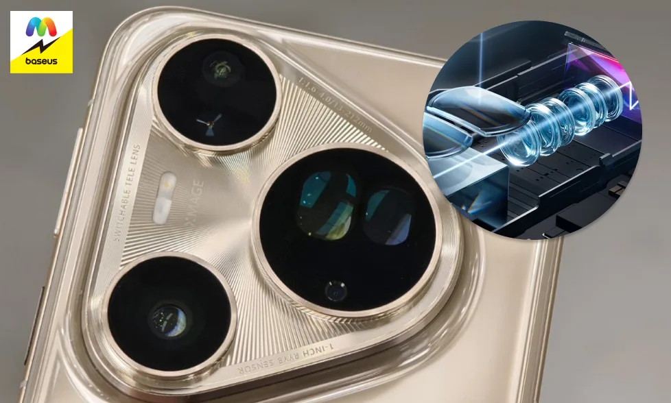 Схема работы выдвижного объектива Huawei Pura 80 Ultra с инфографикой