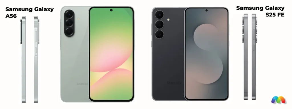 сравнение Samsung Galaxy A56 и Samsung Galaxy S25 FE